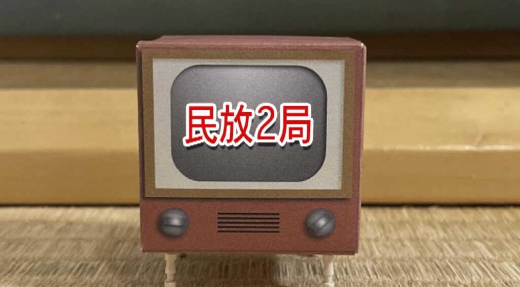 民放テレビ：２局